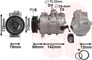 Van Wezel 0300K344 - Compresseur, climatisation cwaw.fr