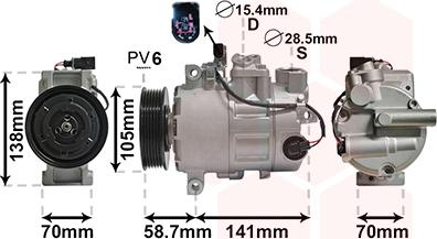 Van Wezel 0300K279 - Compresseur, climatisation cwaw.fr