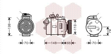 Van Wezel 0300K275 - Compresseur, climatisation cwaw.fr