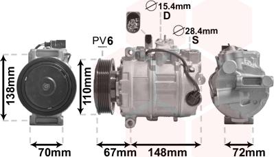 Van Wezel 0301K701 - Compresseur, climatisation cwaw.fr