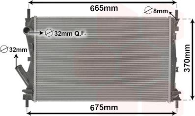 Van Wezel 18002408 - Radiateur, refroidissement du moteur cwaw.fr