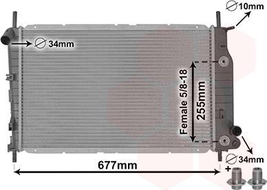 Van Wezel 18002197 - Radiateur, refroidissement du moteur cwaw.fr