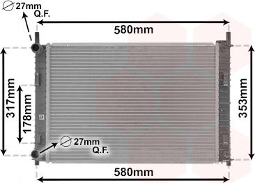 Van Wezel 18002324 - Radiateur, refroidissement du moteur cwaw.fr