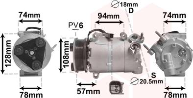 Van Wezel 1800K450 - Compresseur, climatisation cwaw.fr