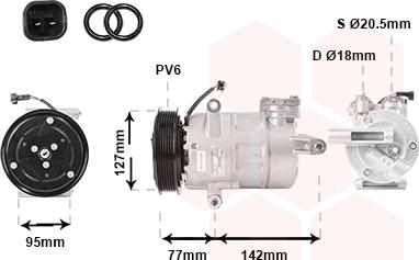 Van Wezel 1800K469 - Compresseur, climatisation cwaw.fr