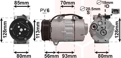 Van Wezel 1800K416 - Compresseur, climatisation cwaw.fr