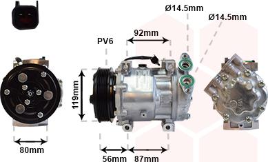 Van Wezel 1800K431 - Compresseur, climatisation cwaw.fr