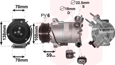 Van Wezel 1800K586 - Compresseur, climatisation cwaw.fr