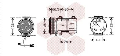 Van Wezel 1800K276 - Compresseur, climatisation cwaw.fr