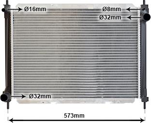 Van Wezel 13002261 - Radiateur, refroidissement du moteur cwaw.fr