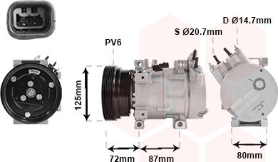 Van Wezel 1300K429 - Compresseur, climatisation cwaw.fr