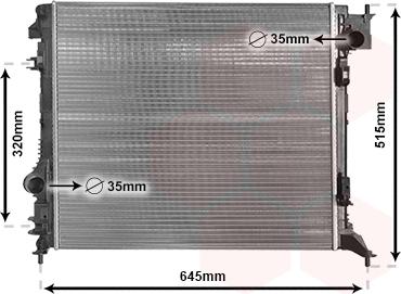 Van Wezel 13012704 - Radiateur, refroidissement du moteur cwaw.fr