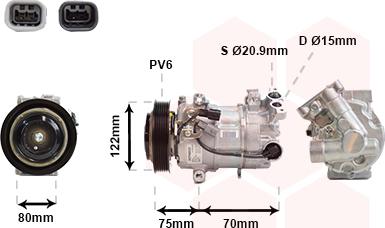 Van Wezel 1301K700 - Compresseur, climatisation cwaw.fr