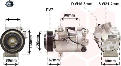 Van Wezel 1301K701 - Compresseur, climatisation cwaw.fr