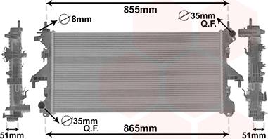 Van Wezel 17002399 - Radiateur, refroidissement du moteur cwaw.fr