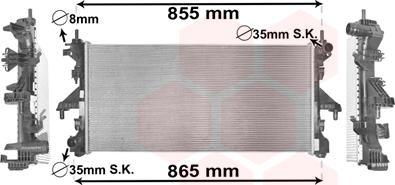 Van Wezel 17002398 - Radiateur, refroidissement du moteur cwaw.fr