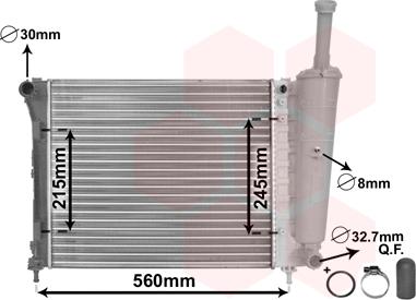 Van Wezel 17002345 - Radiateur, refroidissement du moteur cwaw.fr