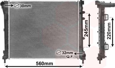 Van Wezel 17002387 - Radiateur, refroidissement du moteur cwaw.fr