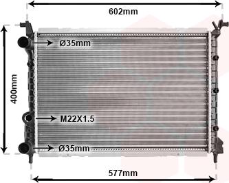 Van Wezel 17002232 - Radiateur, refroidissement du moteur cwaw.fr