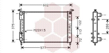 Van Wezel 17002224 - Radiateur, refroidissement du moteur cwaw.fr