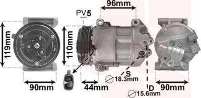 Van Wezel 1700K407 - Compresseur, climatisation cwaw.fr