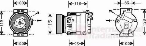 Van Wezel 1700K033 - Compresseur, climatisation cwaw.fr