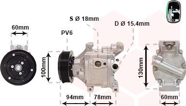 Van Wezel 1701K103 - Compresseur, climatisation cwaw.fr