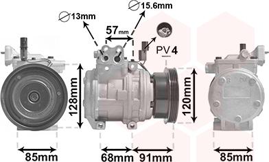 Van Wezel 8300K145 - Compresseur, climatisation cwaw.fr