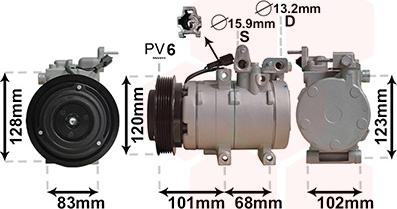 Van Wezel 8200K123 - Compresseur, climatisation cwaw.fr