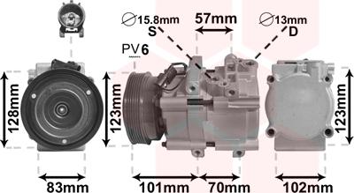 Van Wezel 8200K209 - Compresseur, climatisation cwaw.fr