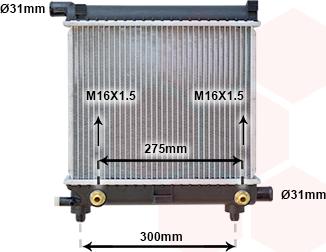 Van Wezel 30002064 - Radiateur, refroidissement du moteur cwaw.fr