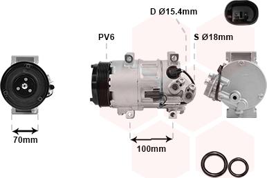 Van Wezel 3000K576 - Compresseur, climatisation cwaw.fr