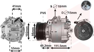 Van Wezel 3201K701 - Compresseur, climatisation cwaw.fr