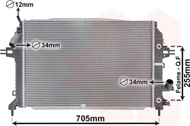 Van Wezel 37002460 - Radiateur, refroidissement du moteur cwaw.fr