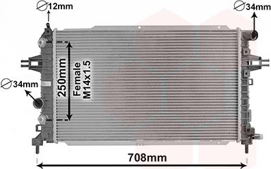 Van Wezel 37002625 - Radiateur, refroidissement du moteur cwaw.fr