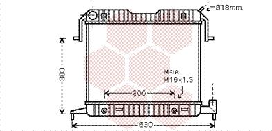 Van Wezel 37002086 - Radiateur, refroidissement du moteur cwaw.fr