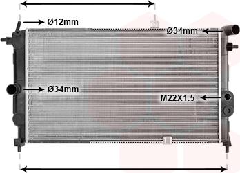 Van Wezel 37002190 - Radiateur, refroidissement du moteur cwaw.fr