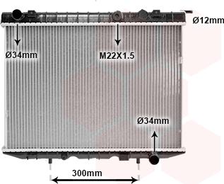 Van Wezel 37002337 - Radiateur, refroidissement du moteur cwaw.fr