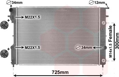 Van Wezel 37002202 - Radiateur, refroidissement du moteur cwaw.fr