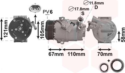 Van Wezel 3700K494 - Compresseur, climatisation cwaw.fr