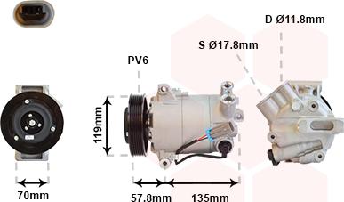 Van Wezel 3700K496 - Compresseur, climatisation cwaw.fr