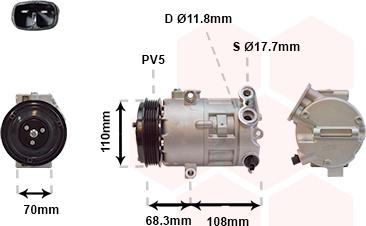 Van Wezel 3700K418 - Compresseur, climatisation cwaw.fr