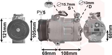 Van Wezel 3700K138 - Compresseur, climatisation cwaw.fr