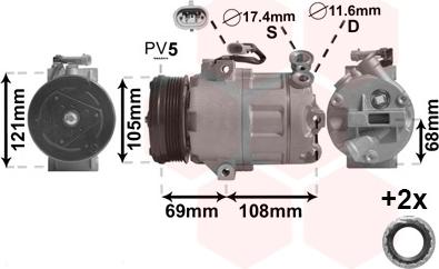 Van Wezel 3700K316 - Compresseur, climatisation cwaw.fr