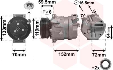 Van Wezel 3700K279 - Compresseur, climatisation cwaw.fr