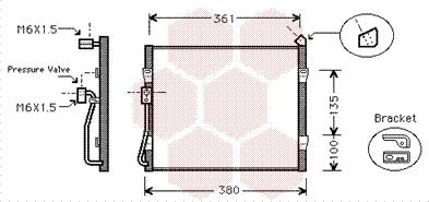 Van Wezel 25005089 - Condensateur, climatisation cwaw.fr