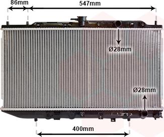 Van Wezel 25002047 - Radiateur, refroidissement du moteur cwaw.fr