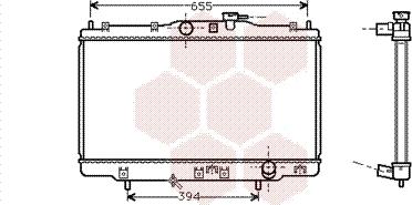 Van Wezel 25002176 - Radiateur, refroidissement du moteur cwaw.fr