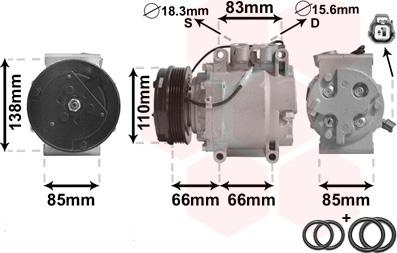 Van Wezel 2500K260 - Compresseur, climatisation cwaw.fr