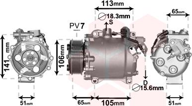 Van Wezel 2500K263 - Compresseur, climatisation cwaw.fr